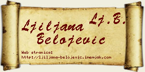 Ljiljana Belojević vizit kartica